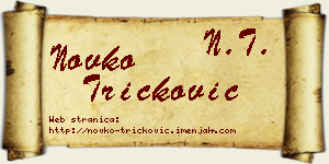 Novko Tričković vizit kartica